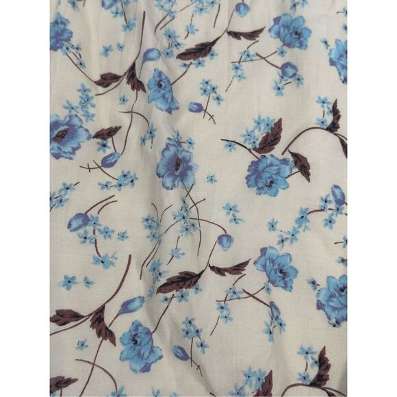 Free People Flower Fields Ivory Floral Long Sleeve Mini Dress Boho Button Front - Picture 15 of 15